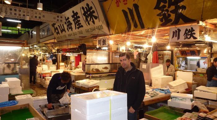Yo en Tsukiji (otoño de 2010)