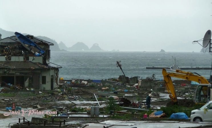 Terremoto en Japón: imagen de la bahía de Funakoshi en el verano de 2011