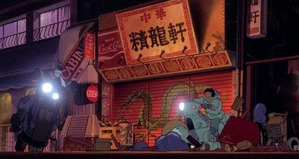 Ambiente cyberpunk de "Akira", de Katsuhiro Otomo