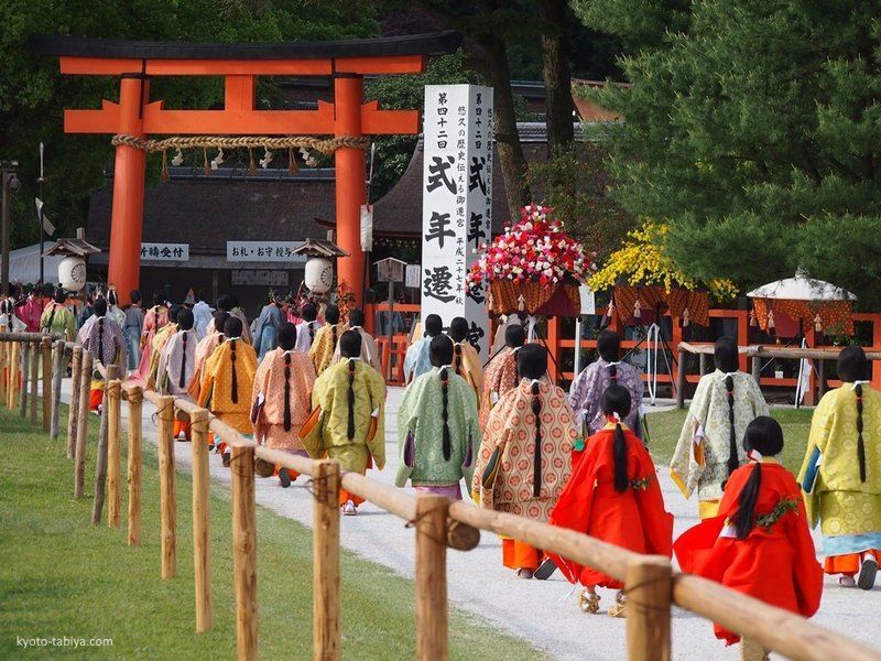 Festivales de Japón: el Aoi Matsuri (葵祭) o Festival de la Malva Real. Procesión de la nobleza estilo Heian. Kioto