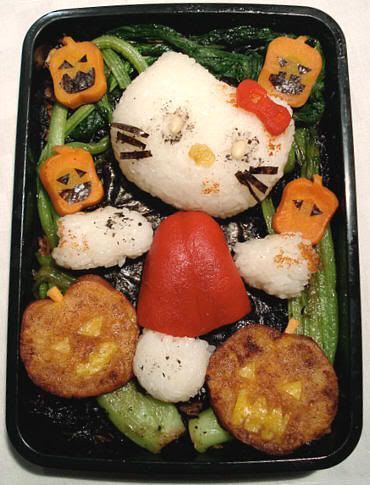 Caja Bento especial Hello Kitty de Halloween. Halloween en Japón