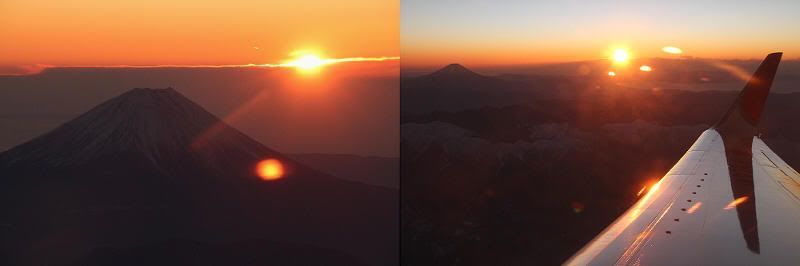 Ver la primera salida del sol del año sobrevolando el Fuji con la JAL (Japón)