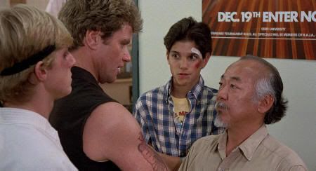 Daniel san y el profesor Miyagi en "Karate Kid" (1984)