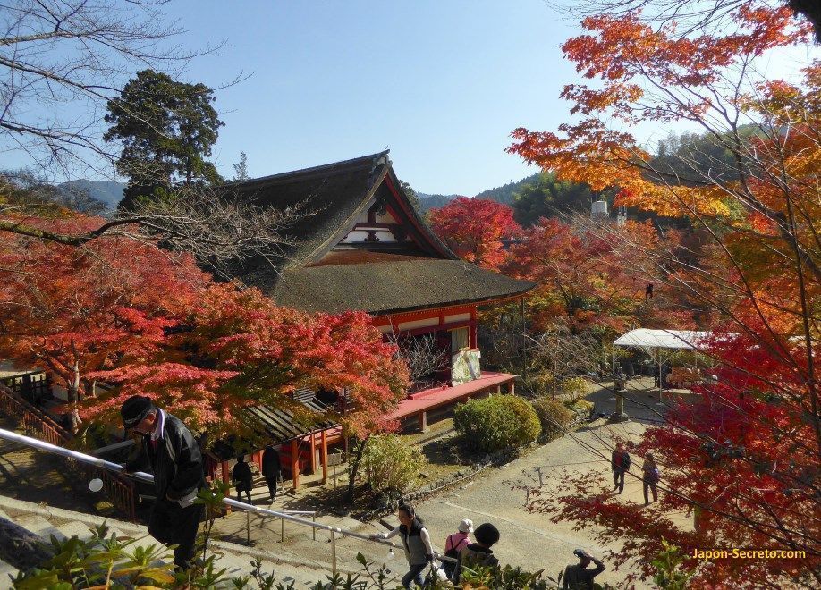 Los colores de los árboles del santuario Tanzan ("Tanzanjinja", 談山神社) en Sakurai (prefectura de Nara) en otoño son espectaculares y bellísimos.