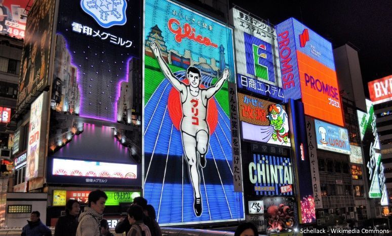 Viajar a Osaka: cartel de Glico (Dotonbori, Namba)