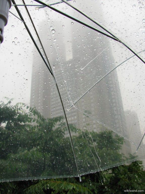 Junio en Japón: imagen del Edificio del Gobierno Metropolitano de Tokio (Shinjuku) durante el tsuyu o temporada de lluvias de junio