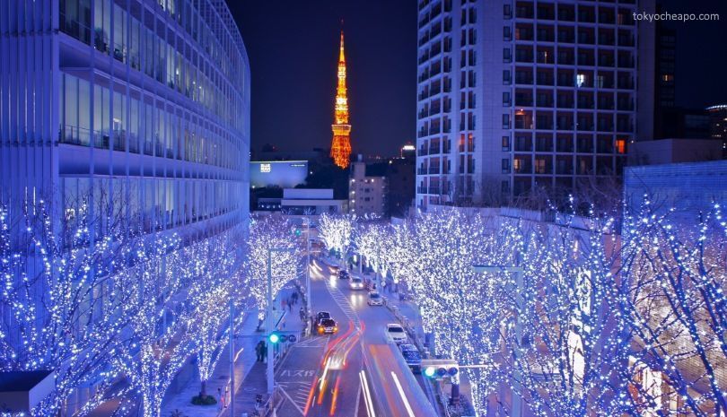 Viajar en Fin de Año a Japón: iluminación navideña en Tokio. Roppongi Hills