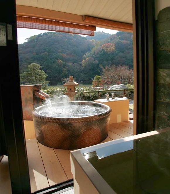 Ryokan con onsen privado en Kioto. Rangetsu (Arashiyama)