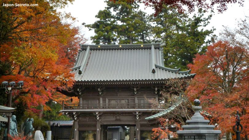 Templo Yakuoin. Monte Takao o Takaosan en Tokio en otoño