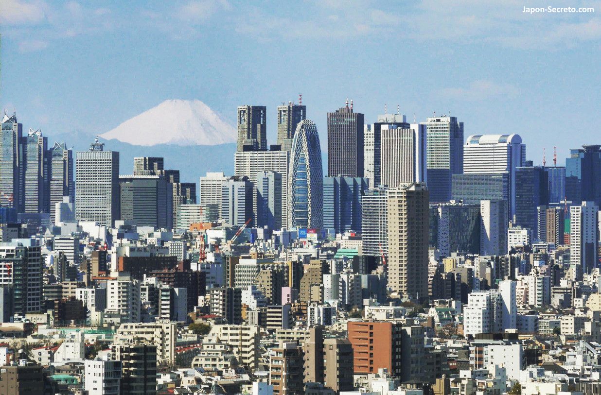 Perfil (skyline) de la ciudad de Tokio (Japón)