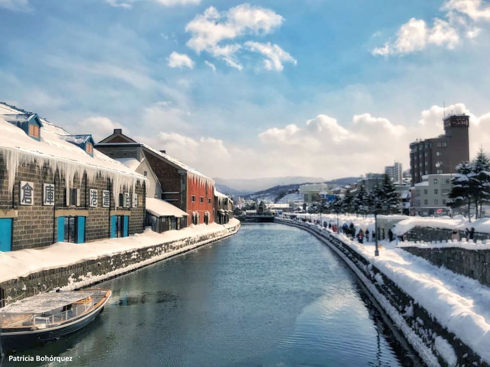 Canal de Otaru (Hokkaido) nevado en febrero durante el festival Sendero de Luz y Nieve (Yuki Akari No Michi)
