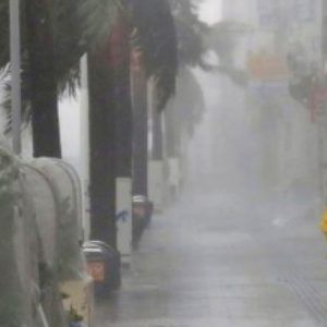 Tifón en Okinawa
