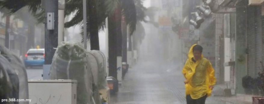 Tifón en Okinawa