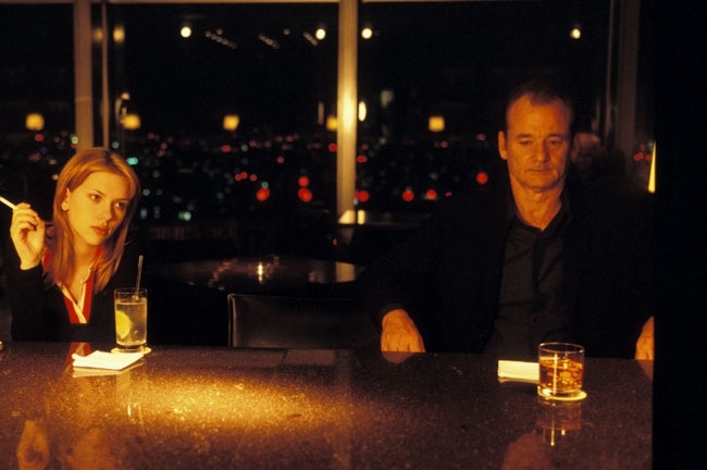Encuentro de Scarlett y Bill en el Park Hyatt de Tokio. "Lost in Translation" (Sofia Coppola, 2003)