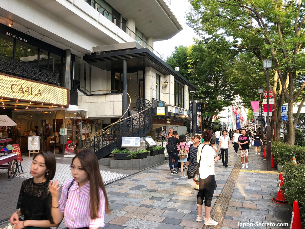 Paseando por la avenida Omotesando en Harajuku (Shibuya, Tokio) en verano