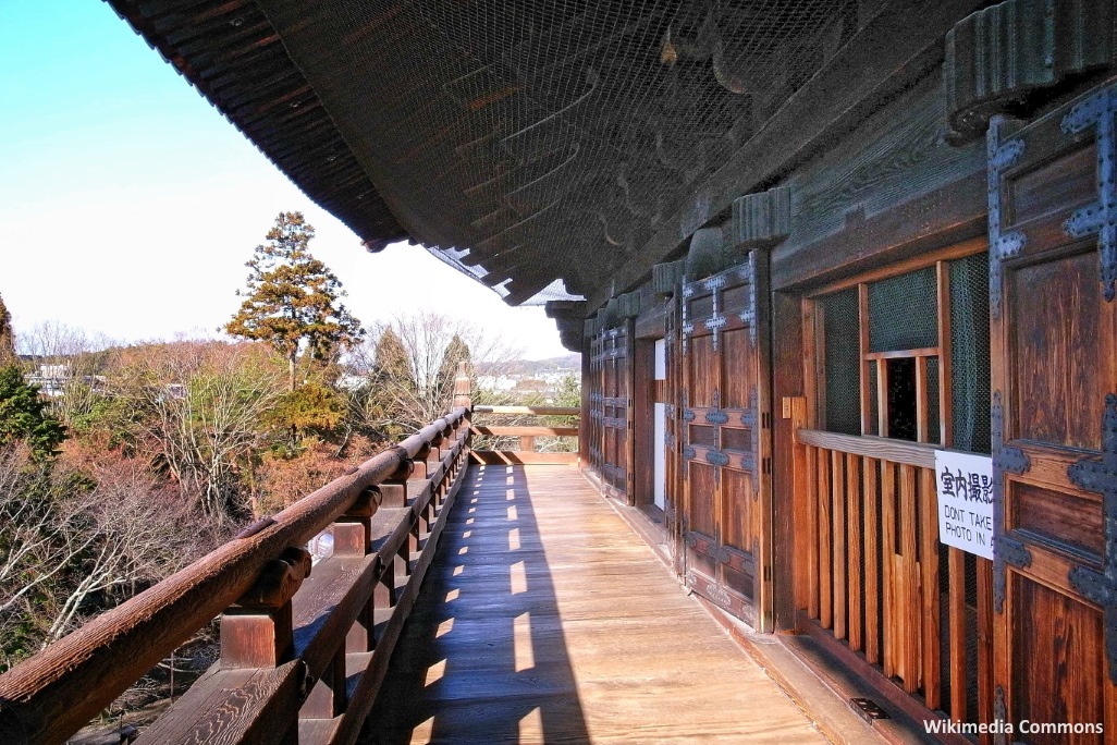 Templo Nanzenji (Kioto): puerta Sanmon desde arriba
