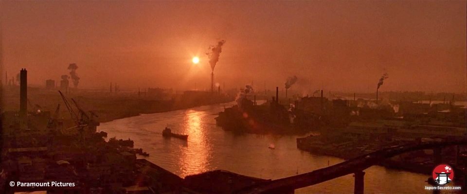 Imagen de la bahía de Osaka extraída de la película "Black Rain" (Ridley Scott, 1989) rodada en Osaka (Japón)