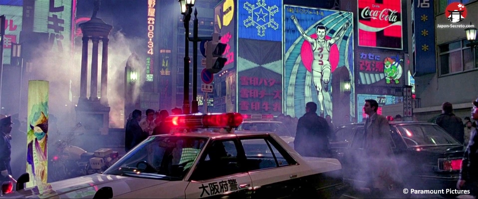 Escena de Dotonbori y el cartel de Glico Man de la película "Black Rain" (Ridley Scott, 1989) rodada en Osaka (Japón)