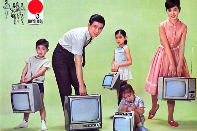Estilo Showa: anuncio japonés de televisores de mediados de los años 60