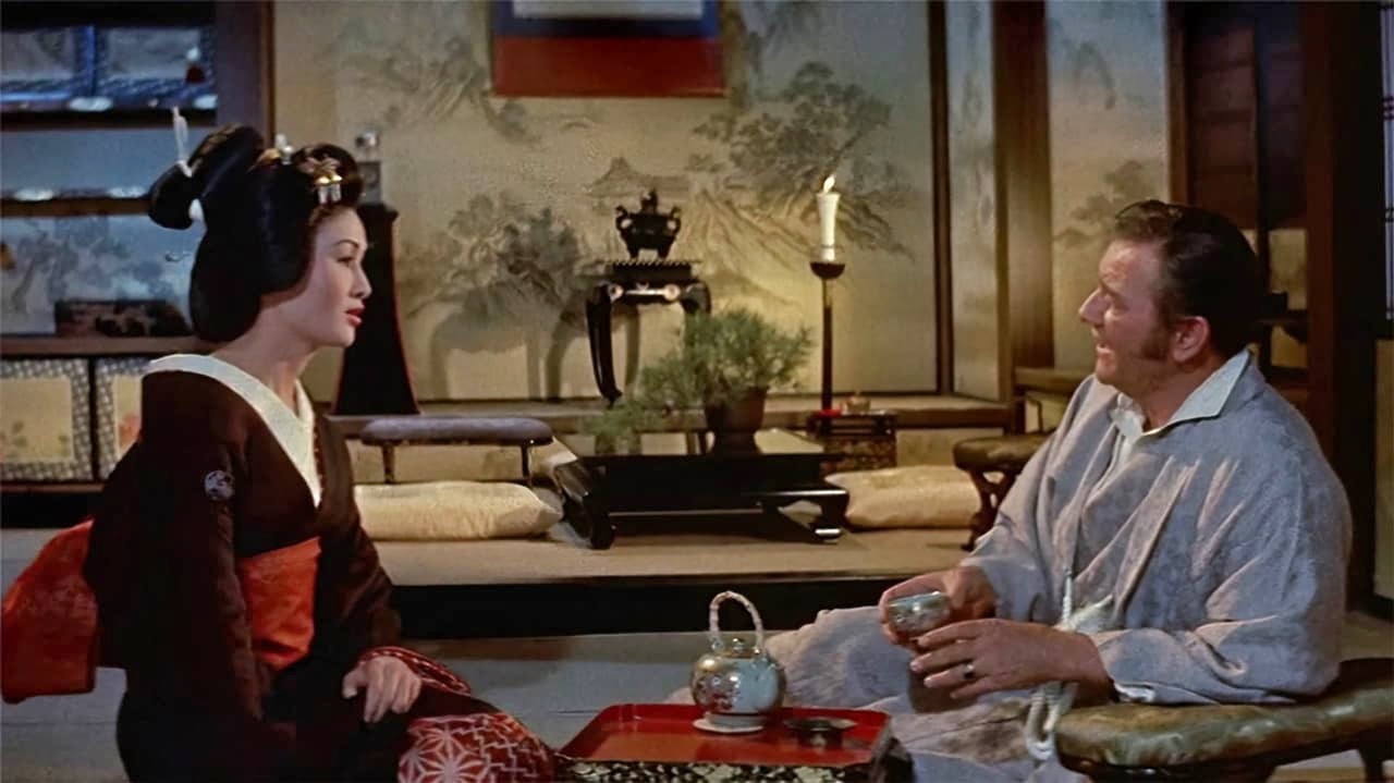 John Wayne y Eiko Ando en "El Bárbaro y la Geisha" ("The Barbarian and the Geisha", 1958)