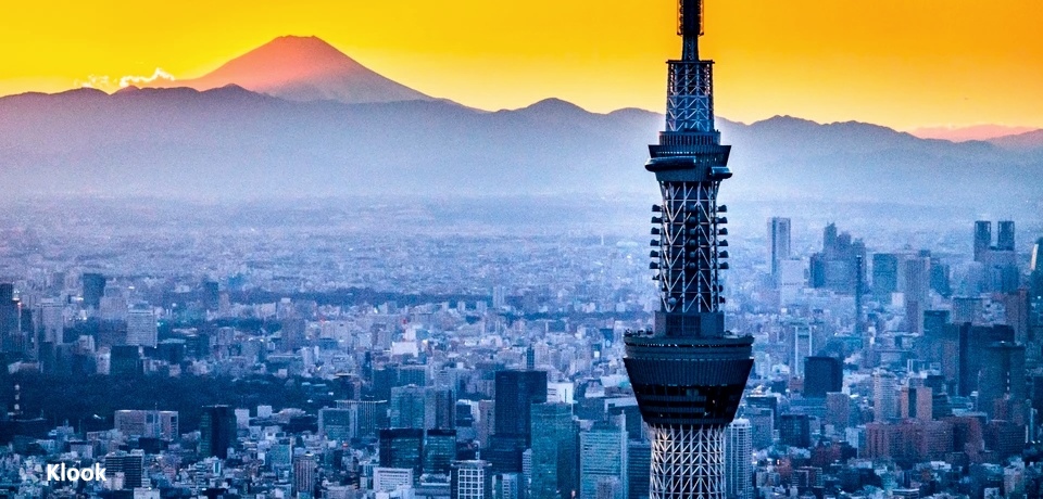 Vista del monte Fuji desde la torre Tokyo Skytree