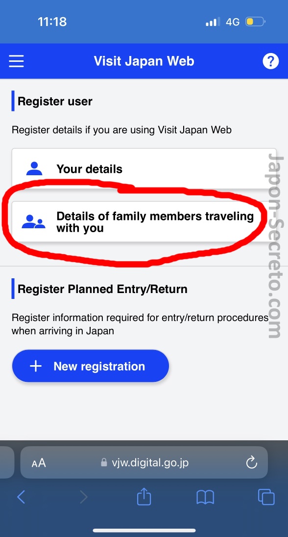 Visit Japan Web: formularios para viajar a Japón