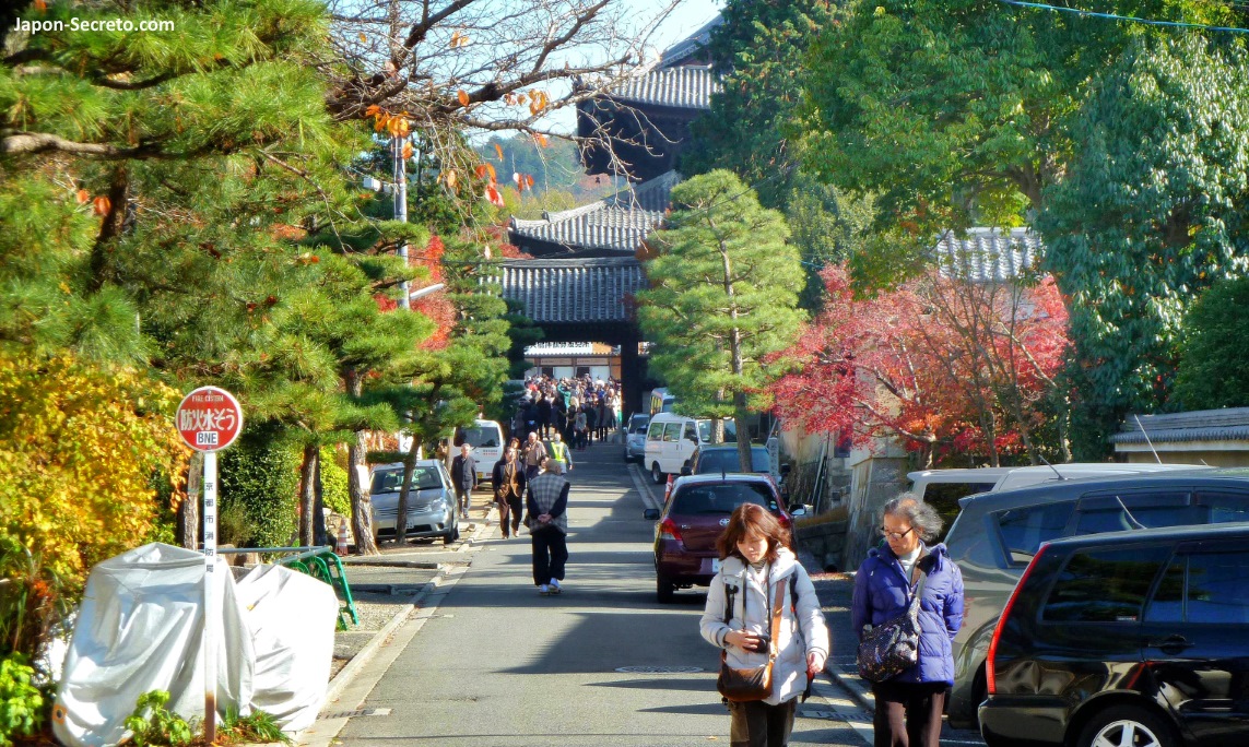 Llegando al templo Tōfukuji (Kioto) en otoño