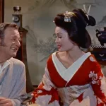 John Wayne y Eiko Ando en la película "El Bárbaro y la Geisha"