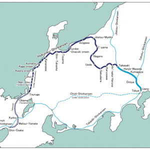 Ruta de la línea Hokuriku Shinkansen