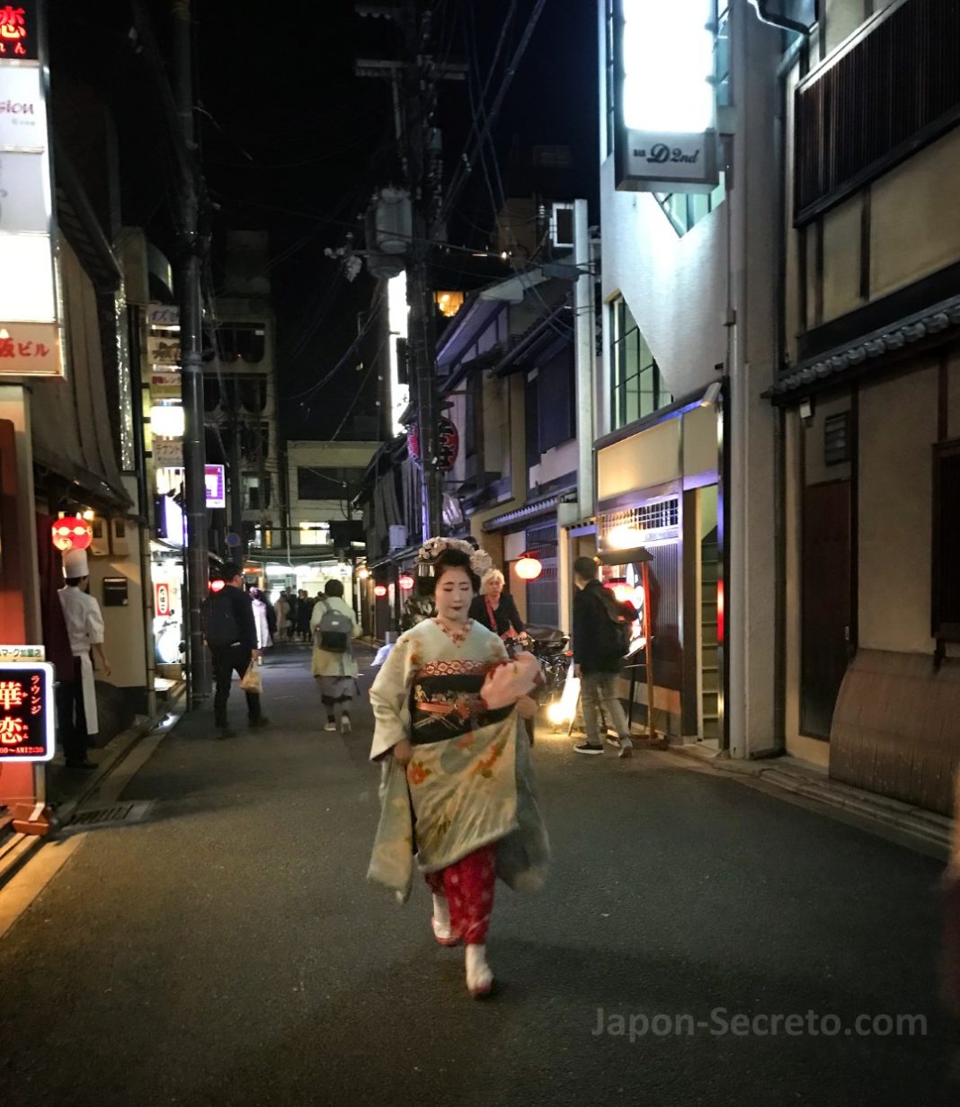 Geisha caminando por el barrio de Gion (Kioto)