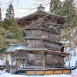 Pagoda Sazaedo. Aizu Wakamatsu (Tohoku)