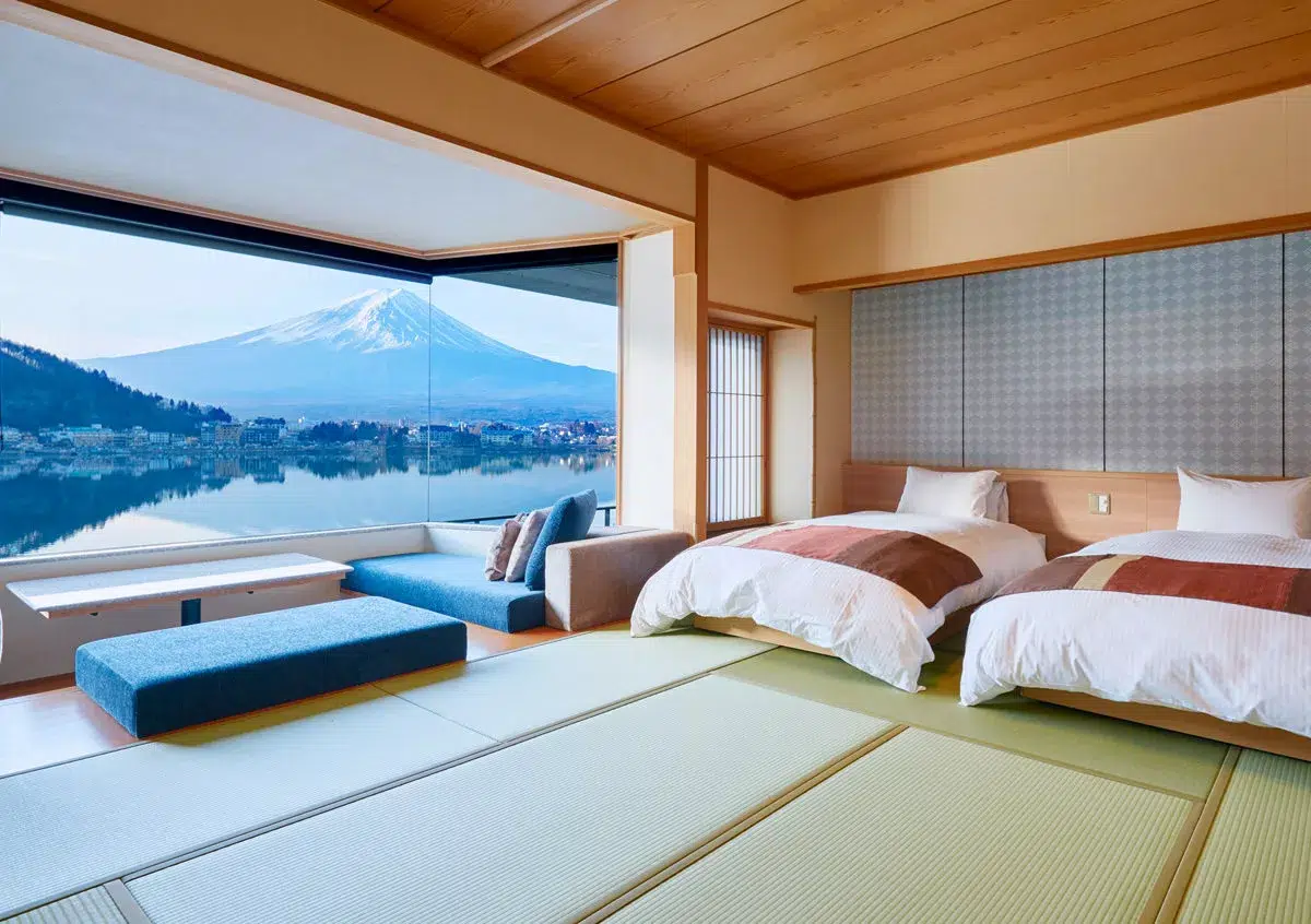 Ryokan con onsen privado y vistas del Monte Fuji. Kawaguchiko. Kozantei Ubuya