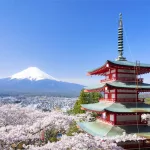 Excursión para ver los cerezos en flor en el Fuji. Yamanashi. Pagoda Chureito