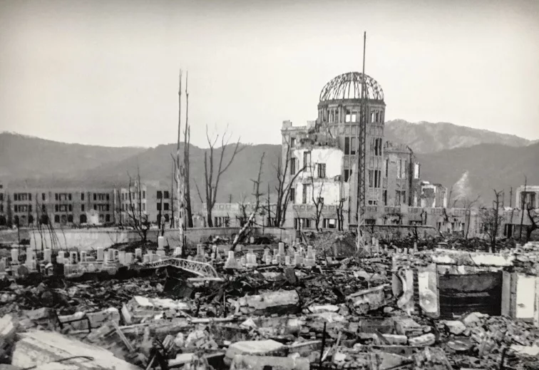Destrucción provocada por el lanzamiento de la bomba atómica sobre Hiroshima el 6 de agosto de 1945