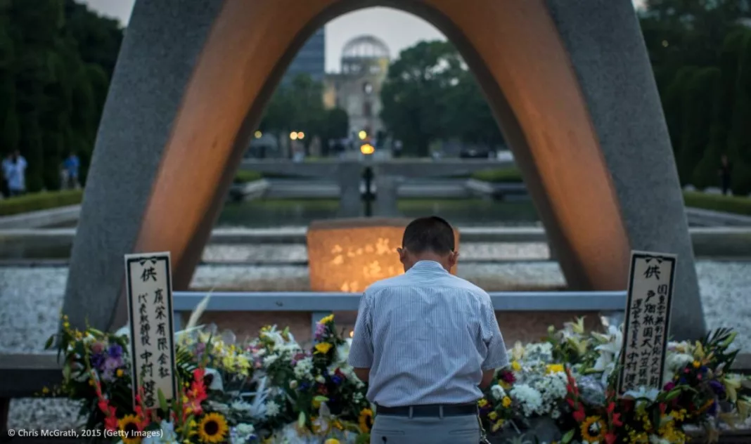 Ceremonia memorial anual 6 de agosto en recuerdo de las víctimas de la bomba atómica sobre Hiroshima