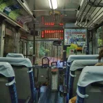 Viajando en autobús por el Camino de Kumano o Kumano Kodo en 2010.