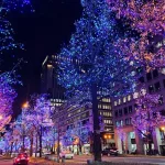 Iluminaciones de navidad en la avenida Midosuji de Osaka