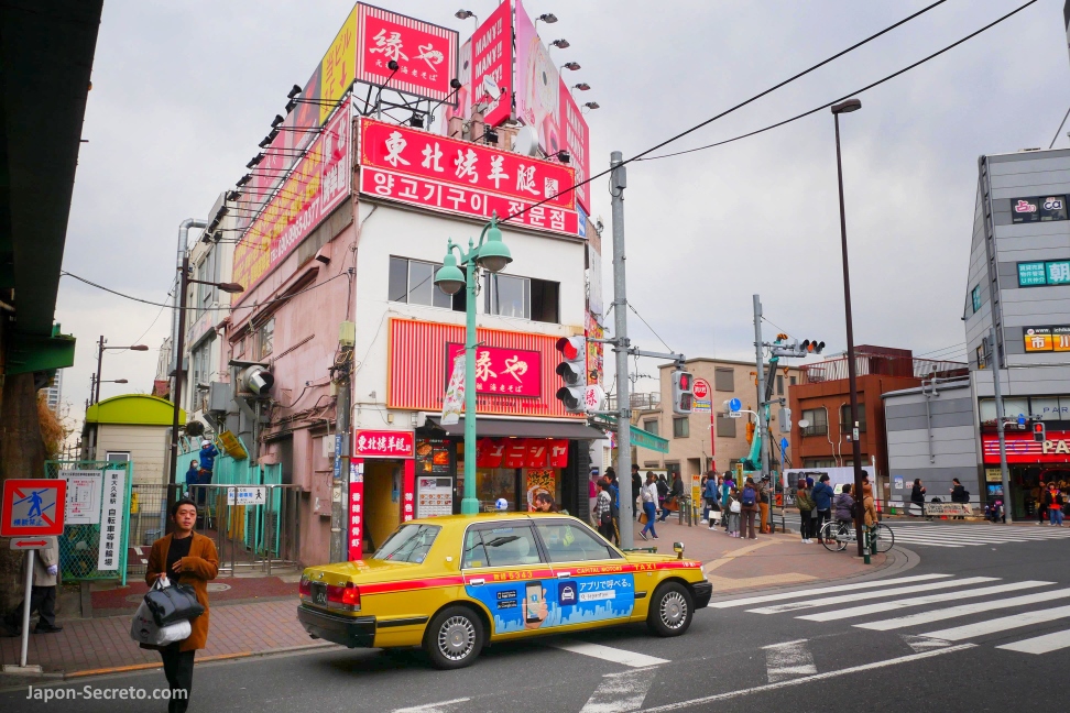 Barrio coreano de Okubo, cerca de la estación de Shin-Okubo, en Tokio