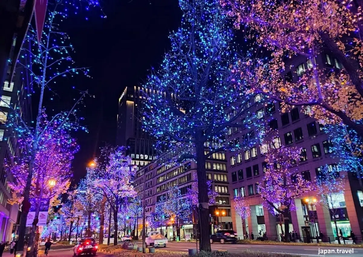 Iluminaciones de navidad e invierno en Osaka: fechas de encendido, dónde están las mejores, ruta. Foto: Avenida Midosuji
