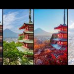Mejores y peores épocas para viajar a Japón y motivos, cuándo es temporada alta y baja en Japón, cuál es el mes más barato y menos recomendable. Foto: Las cuatro estaciones del Monte Fuji
