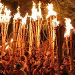 Festival del fuego de Kurama o Kurama No Hi Matsuri, celebrado el 22 de octubre, en Kurama, cerca de Kioto
