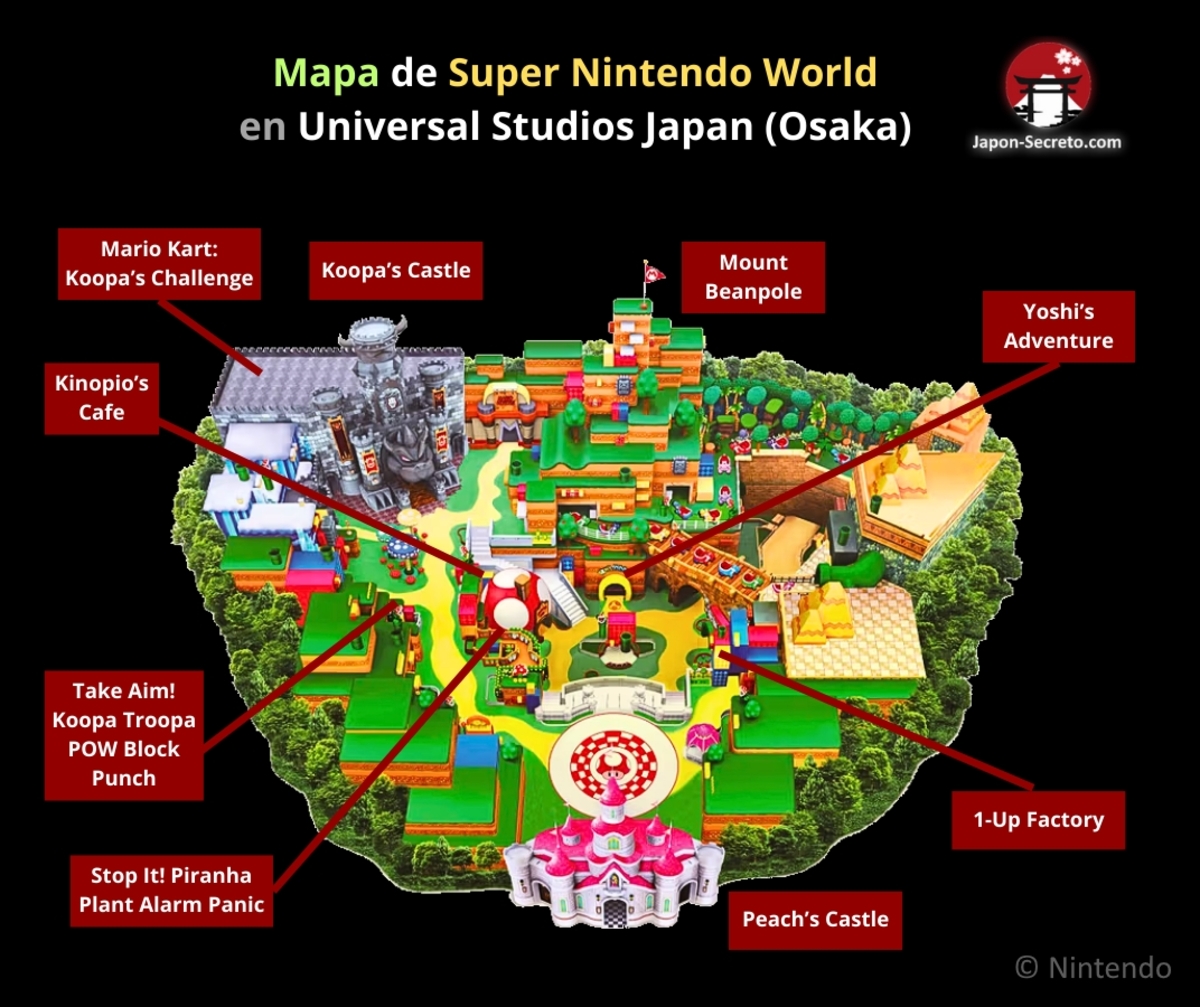 Entradas para Super Nintendo World en Universal Studios Japan Osaka, mapa y dónde comprar entradas, pase exprés, consejos y tips, horario, precio
