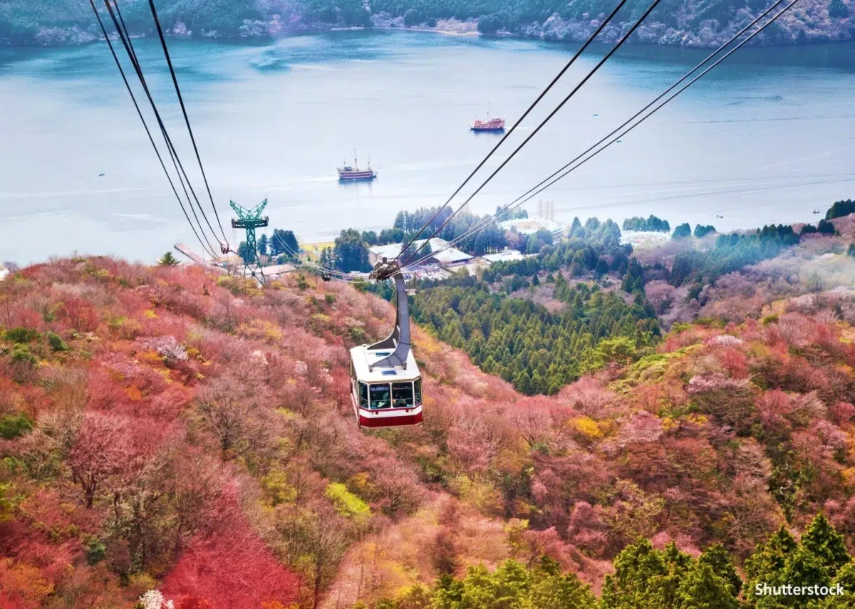 Itinerario Hakone, recorrido de un día. Teleférico Hakone - Komagatake ropeway en otoño (momiji)
