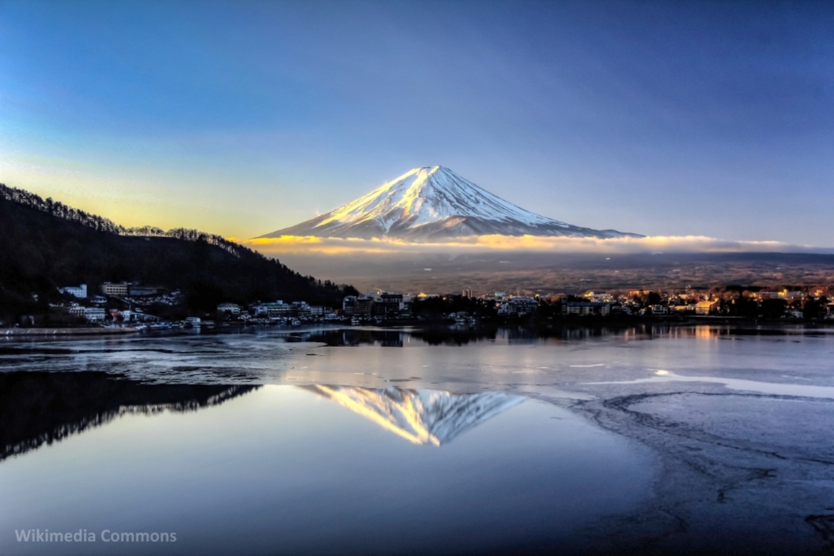 Región de los Cinco Lagos del Fuji o Fujigoko. Guía de viaje. Foto: Lago Kawaguchi (Kawaguchiko) con una fabulosa vista del Fuji