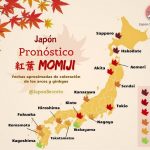 Viajar a Japón en otoño: mapa de predicciones de enrojecimiento de los árboles o momiji