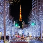 Tokio en diciembre: iluminación de navidad en sus calles. Foto: Iluminación en la calle Keyakizaka en el barrio de Roppongi