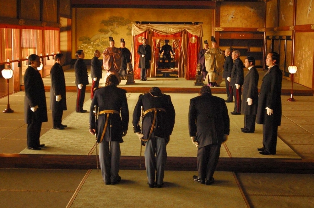 Película El Último Samurái: escena de recepción del emperador Meiji
