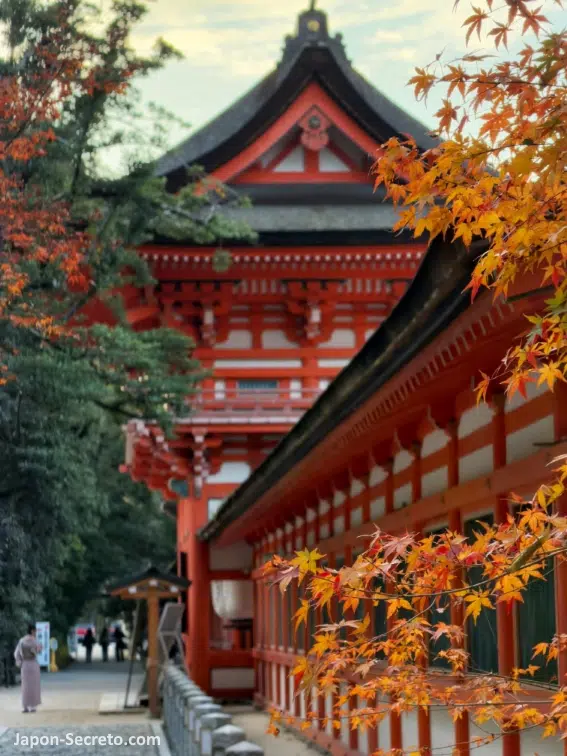 El santuario Shimogamo Jinja (下鴨神社) de Kioto en otoño