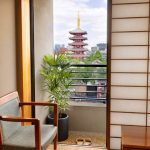 Ryokan en Tokio, dormir en los mejores alojamientos tradicionales con baños termales onsen con vistas. Foto: Shigetsu, un ryokan con vistas en Asakusa (Tokio)