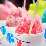 Kakigori, helado japonés tradicional de nieve o hielo picado y sirope